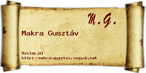 Makra Gusztáv névjegykártya